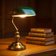 Green With Antique Brass Bankers Lamp Touch Switch Green With Antique Brass Bankers Lamp Touch Switch